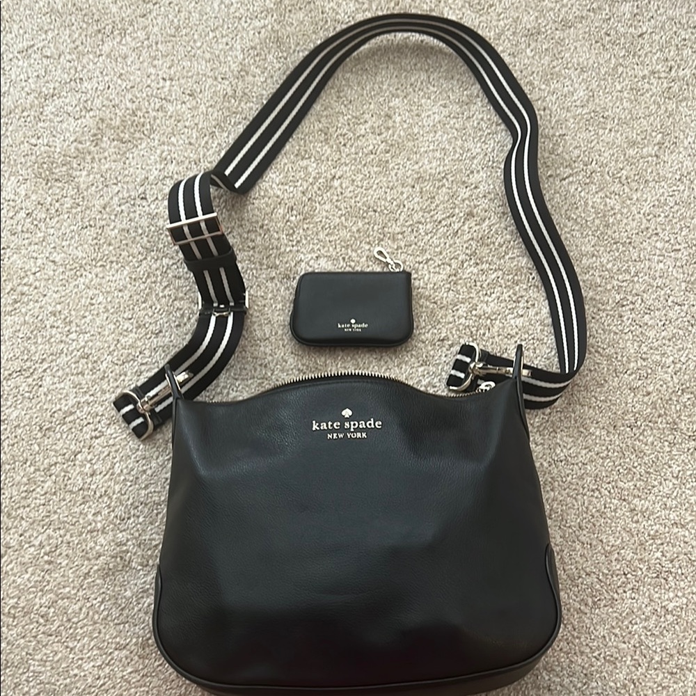 Kate Spade Black Crossbody Bag with Pouch EUC